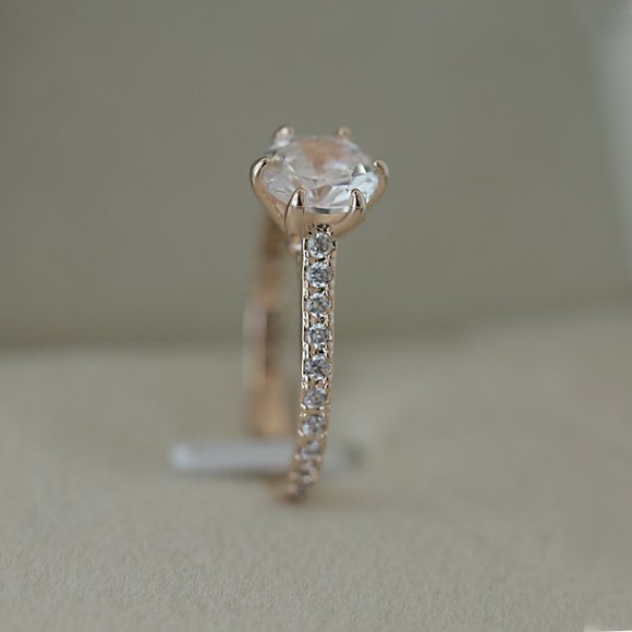 🎊Simple Crystal Clear Round Pure Zircon Thin Rings for Women, EVGG1458 - Picture 2 of 5